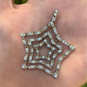 DO NOT PURCHASE!!TRADE!!! Gorgeous Vintage Solid 18k White Gold Diamond Star